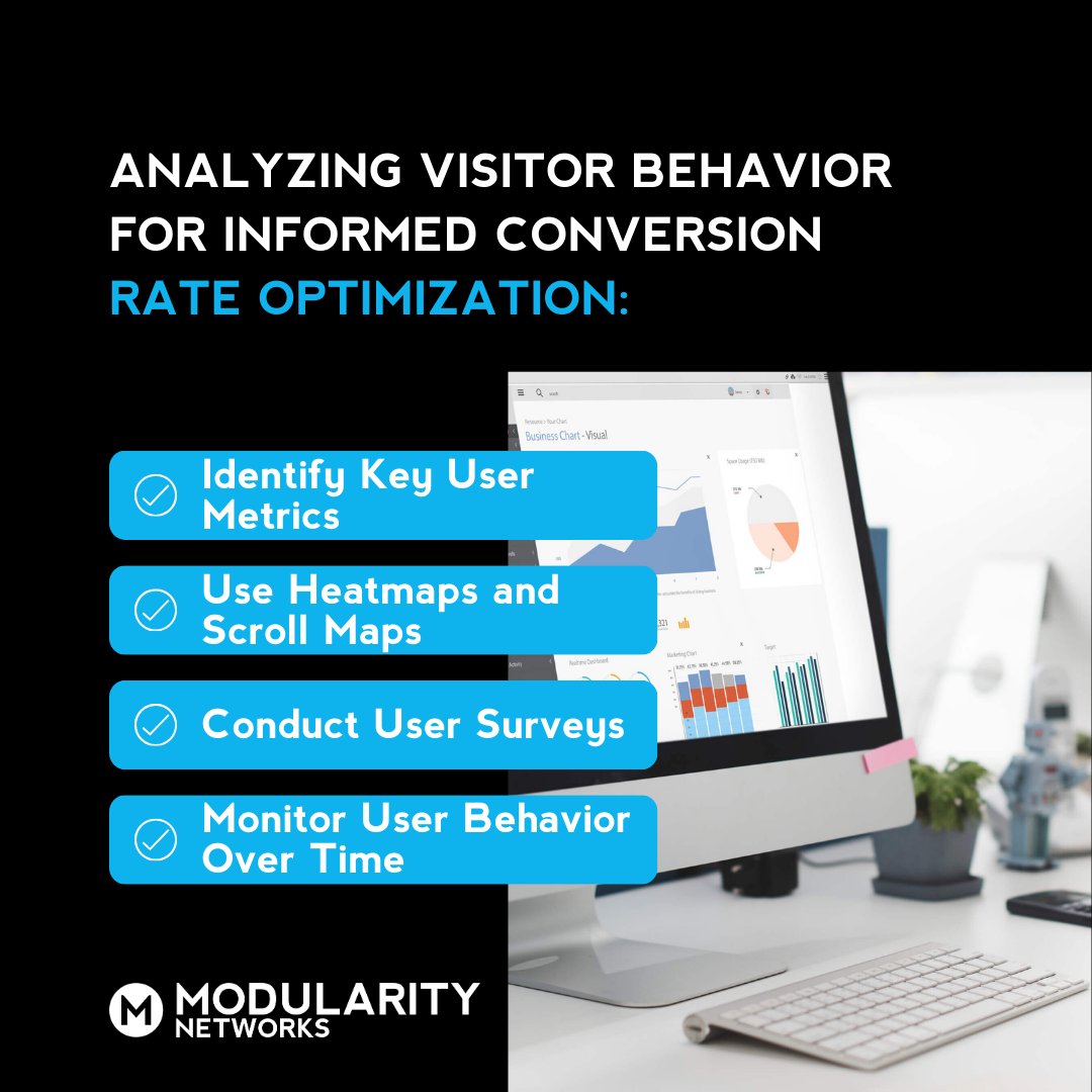 ModularityNet's tweet image. Unlock the secrets to boosting your website's performance! ๐ฅ๏ธโจ Analyzing visitor behavior is key to optimizing your conversion rates. What strategies are you using? Let us know in the comments below! Your insights could inspire others! ๐ #ModularityNetworks #CRO