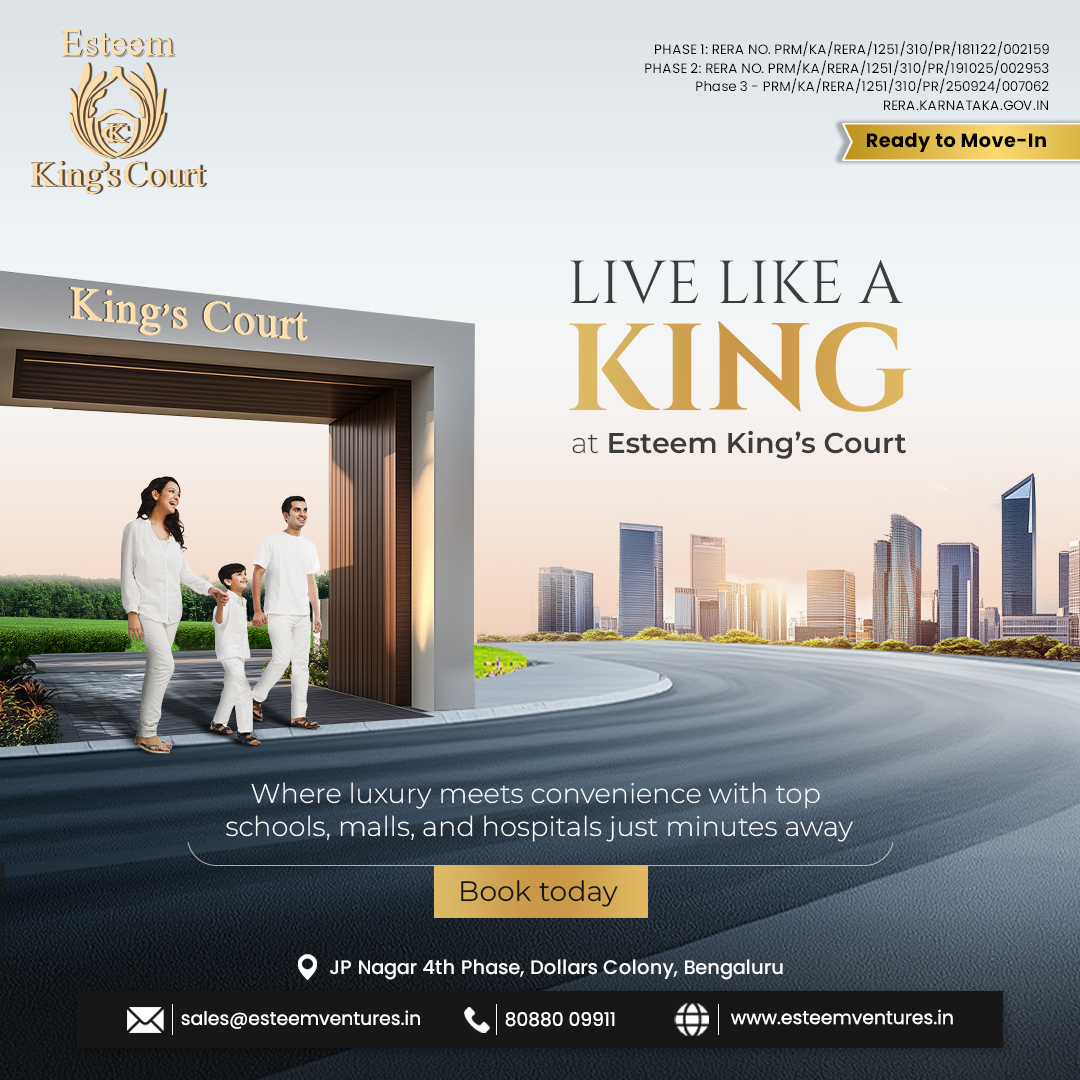 esteem_ventures's tweet photo. Your kingdom of luxury awaits at #EsteemKingsCourt! 🌟
From world-class amenities to seamless connectivity, everything you need is just minutes away.

Don’t just live, but live like royalty.
Book your dream home today! 🔐

For more details visit https://t.co/0HiJizn916 https://t.co/gpczf3735b