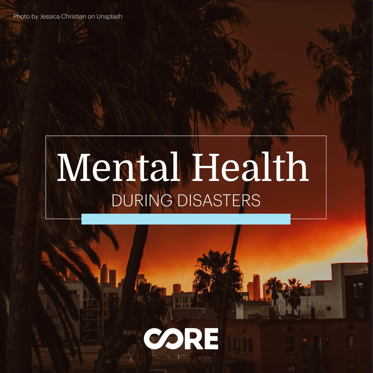 COREresponse's tweet photo. How to care for your mental health during disasters.
- Take Care of Your Body
- Connect
- Be Kind to Yourself
- Take Breaks
- Ask for Help
Read the full article here: https://t.co/Cg7hbHGPT7
#Lafires2025 #LA #Losangeles #coreresponse #mentalhealth #mentalhealthresources https://t.co/l1vOVVzBEa