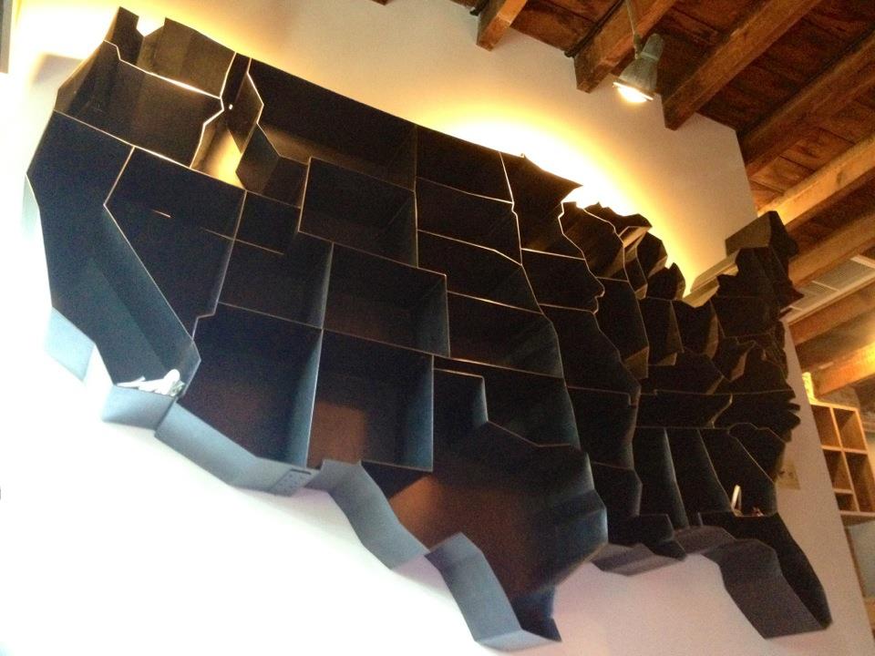 scottastronaut's tweet image. I made this beautiful map of the United States for a bookshelf. Heavy Duty.