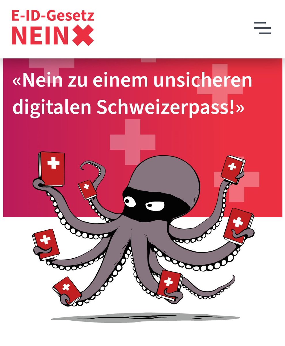 MichaelSchwyzer's tweet photo. @LangstrumpfPipo @EJPD_DFJP_DFGP @SwissGov @beat_jans Hier unbedingt das #Referendum gegen das erneut verhunzte #Schweizer #eID-#Gesetz unterschreiben!
Die kurze Referendumsfrist läuft bereits!
#eIDGesetz
#CHvote
#Abst25
#vot25
#CHparl
#parlCH
#Politik
#Schweiz
#Datenschutz
#Selbstbestimmung
https://t.co/rIH5TQkanw https://t.co/g507yW9j8K