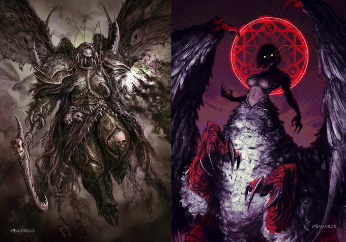 oh it's #PortfolioDay again?Hi Baloolax and I make "dark themed anime/vtuber" stuff? 