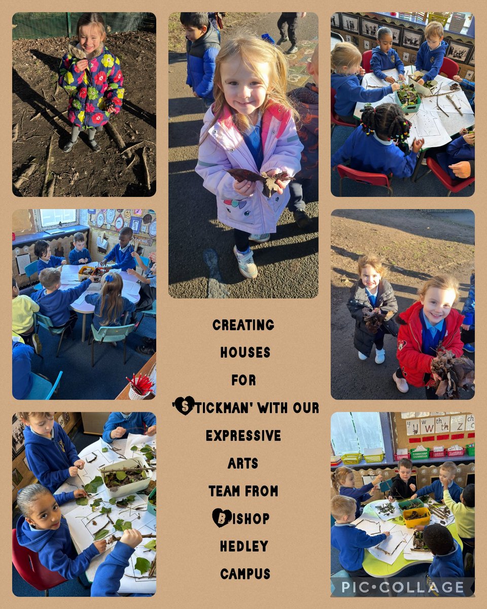 marys_rc's tweet photo. Nursery and Reception loved participating in our Expressive Arts ‘Cynefin’ launch today with Mr Brewer. Diolch yn fawr. The children demonstrated their creative skills by using natural resources to make a home for 'Stickman'. @BCAcreativearts https://t.co/lmlAFY5ejA