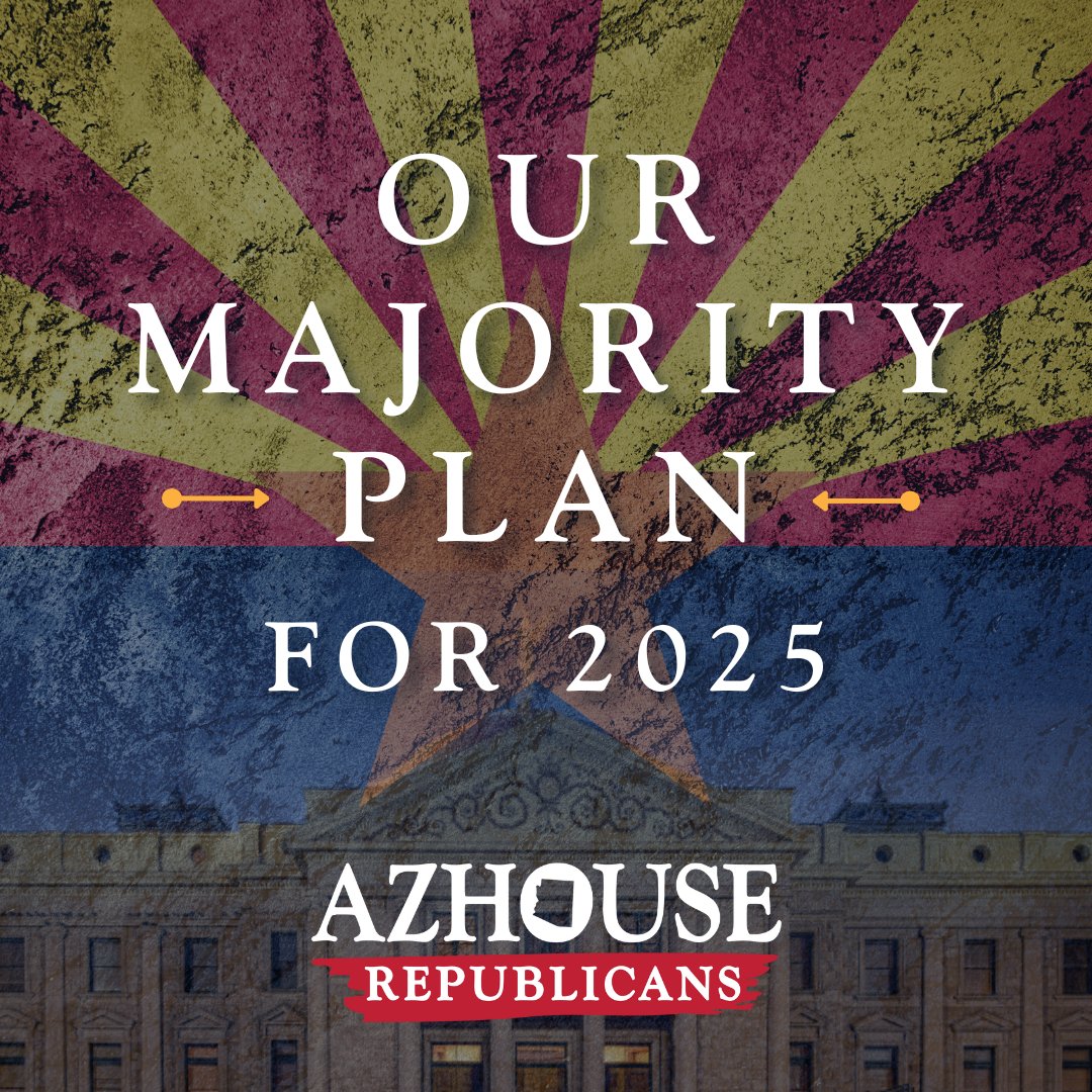 AZHouseGOP's tweet image. House Republicans have developed our 2025 Majority Plan to deliver on our promise to Arizona families!

Focused on safety, prosperity, and freedom, our Majority Plan serves We the People, over establishment politics.
#AZHouseGOP

Read the full plan here: azhousegop.com/2025-majority-…