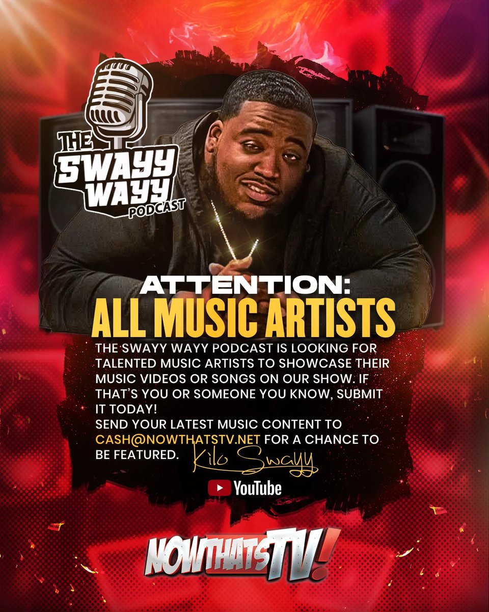 nowthats_tv's tweet photo. The Sway Way introduces Music Video Showcase! ๐ Calling all up-and-coming artistsโthis is your chance to shine! Submit your music videos to cash@nowthatstv.net and let the world see your talent. #NowThatsTV #TheSwayWay https://t.co/fTMS3FKGVr