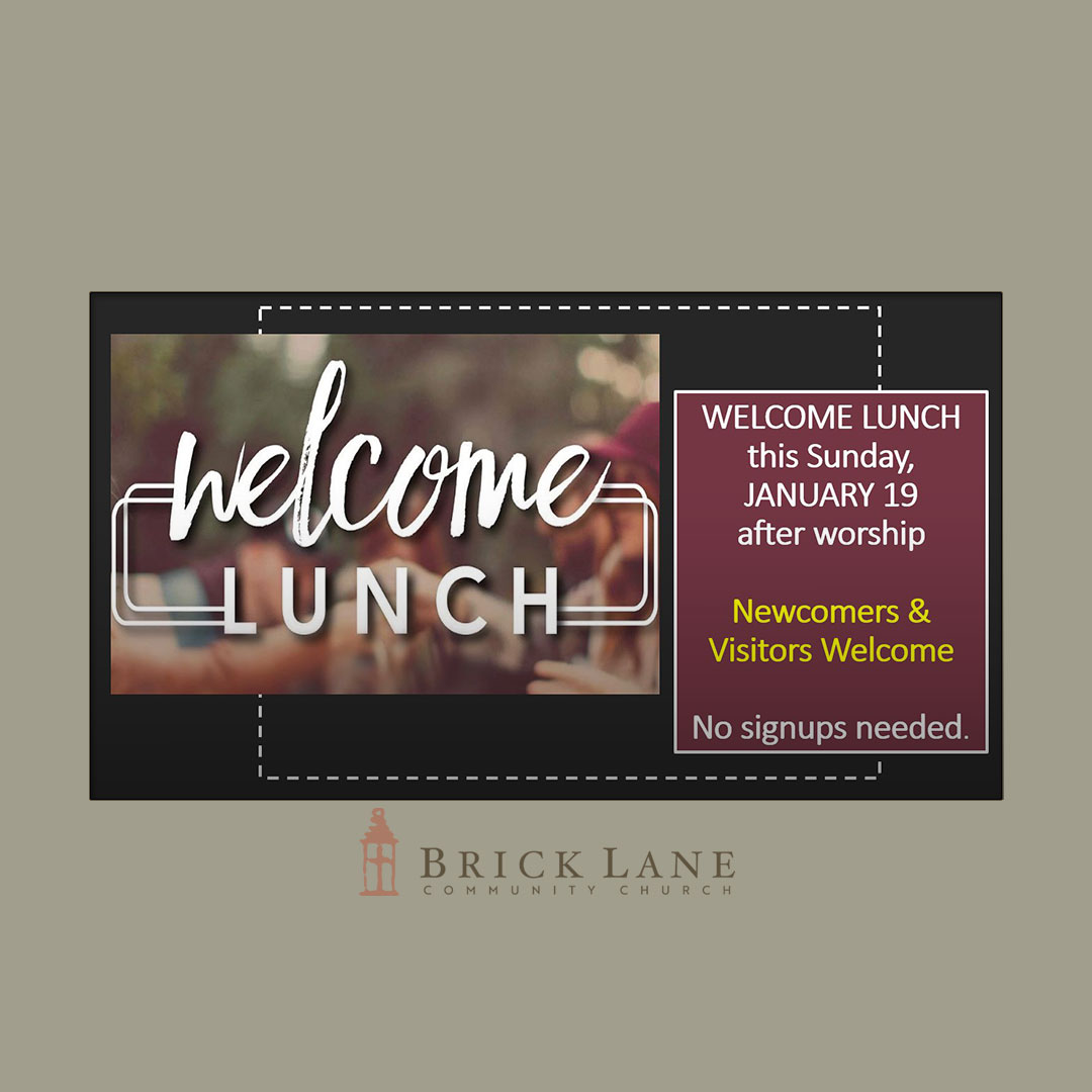 bricklanechurch's tweet photo. Welcome Lunch January 19th After Worship

Newcomers &amp; Visitors Welcome!

Join us after worship in the lower level for a delicious, relational and informative welcome lunch!

https://t.co/Qb3AXmEhRm

#bricklanecommunitychurch #elverson #pennsylvania #welcome #lunch #newcomers https://t.co/DnpFT5sUeu