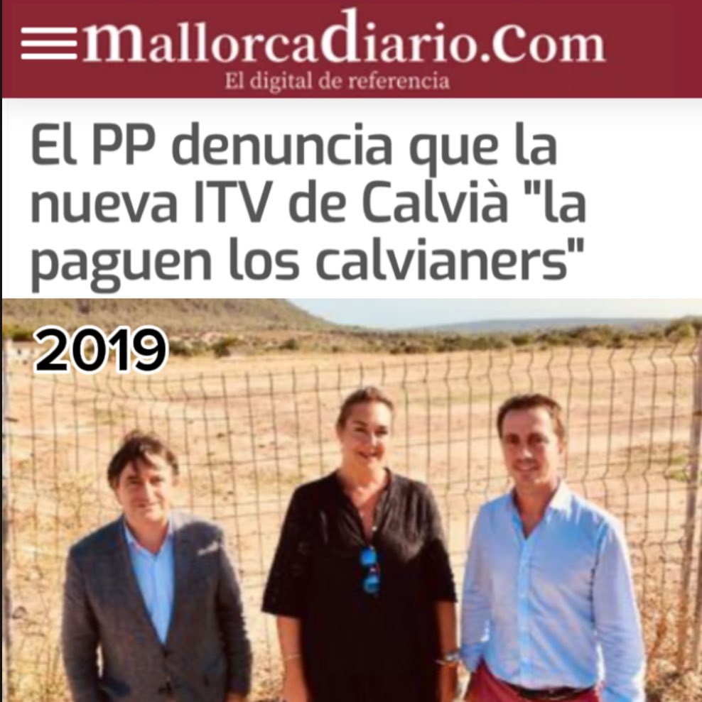 jsponent's tweet photo. Año y medio cerrada la habéis tenido…

Menos mal que las calvianeres tenemos memoria y recordamos que pusisteis todas las excusas posibles para que Calvià no tuviese ITV. 

Ahora, haceros muchas fotos. Eso quiere decir que os dejamos un buen proyecto. https://t.co/odnng7sUti