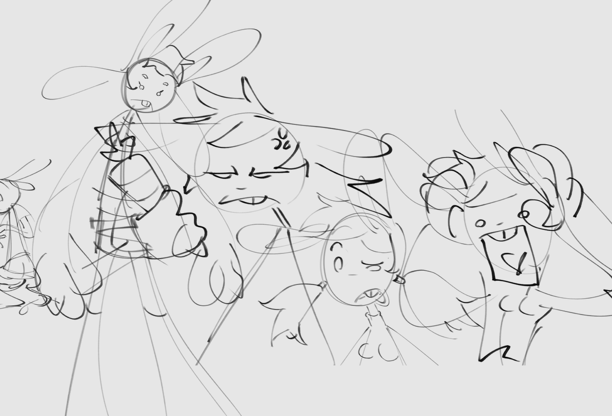 Leo_Winter_'s tweet photo. Additional sketches of Tangerine before her final design https://t.co/3aF12GxS9n