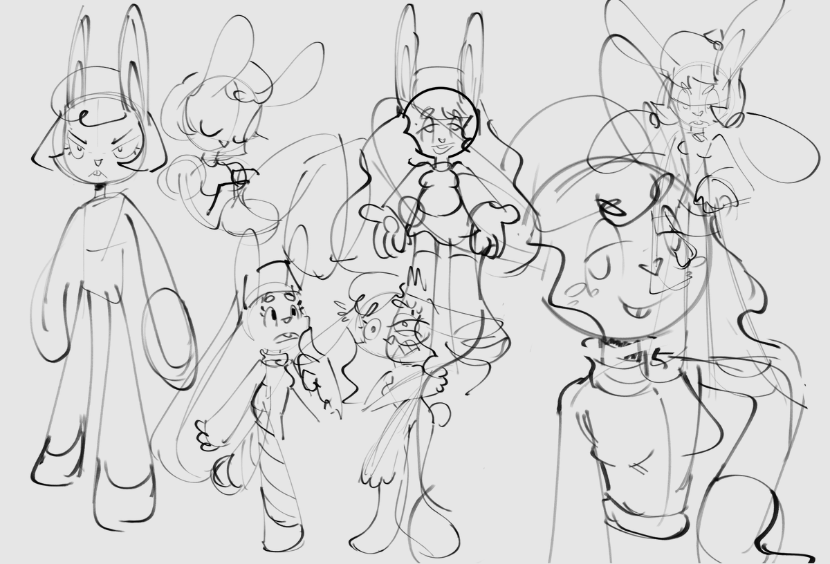 Leo_Winter_'s tweet photo. Additional sketches of Tangerine before her final design https://t.co/3aF12GxS9n