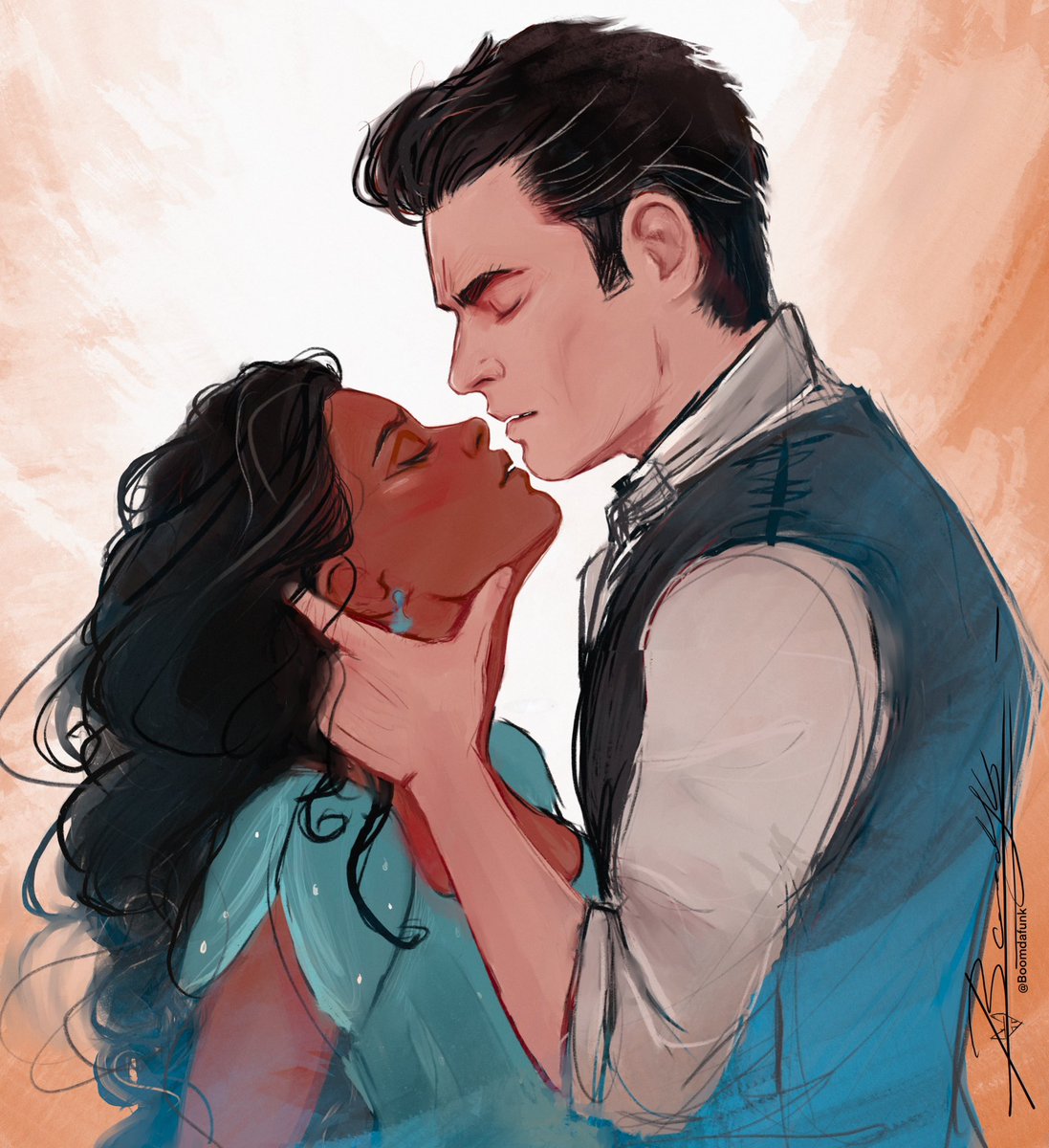 - Not far enough - #kathony #kathonyfanart #bridgerton #bridgertonfanart #simoneashley #jonathanbailey #katesharma #anthonybridgerton #fanart #illustration #drawing #procreate