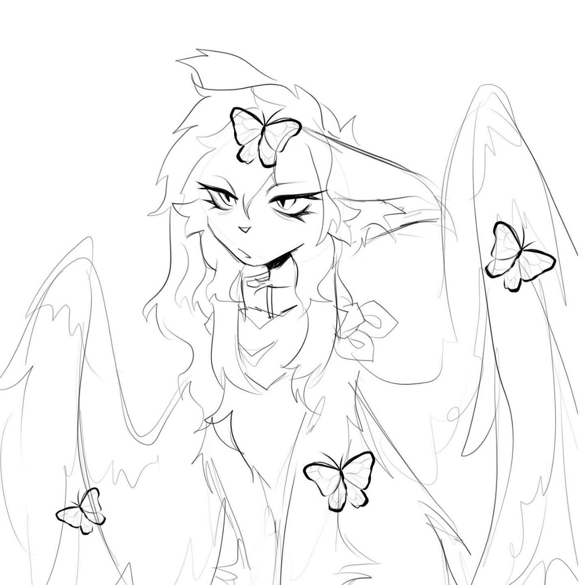 Sketch in progress of a winged character with butterflies. Stay tuned!
#WIP #SketchArt #DigitalArt #FantasyArt