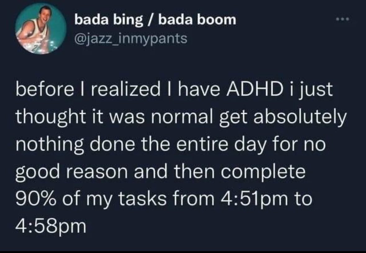 ADHD Memes (@adhdforreal) on Twitter photo 
