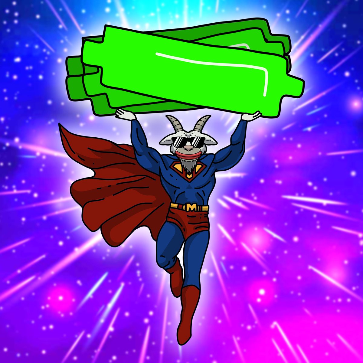 GoatyOnSolana's tweet photo. Super Goaty 🐐🦸‍♂️ lifting the charts to new heights! Green candles are no match for this hero of the crypto world. 🚀💚

#solanamemecoin #solana #memecoin #1000xgem #Moon #Goaty https://t.co/u577MzU5jG