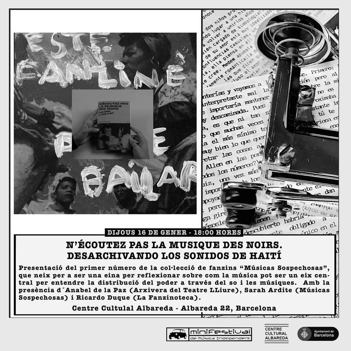 MinifestivalPop's tweet image. Més activitats fanzineres per demà 16 de gener al @ccalbareda 
A partir de les 17:45 / entrada lliure