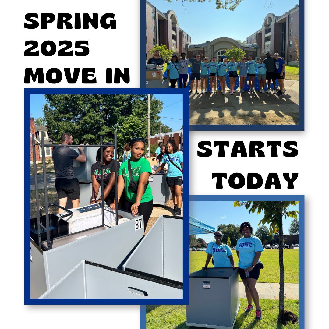 ATTENTION RESIDENTS:
~~~~~~~~~~~~~~~~~
Spring 2025 Move-In starts today! We are so excited to see all the new and returning faces coming to campus!

~~~~~~~~~~~~~~~~~
If you have any questions, please contact us at housing@memphis.edu or call us at 901.678.2295