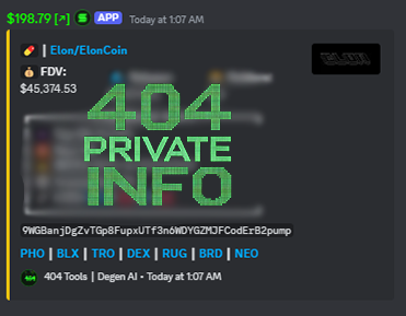 404Labs_'s tweet photo. Bangers on the daily
That’s what you get with a Degen AI Caller

$ELON 45K to 785K - 17x
$DAVINCI 29K to 476K - 16x

Welcome to 404. https://t.co/FWAuo2Abv2