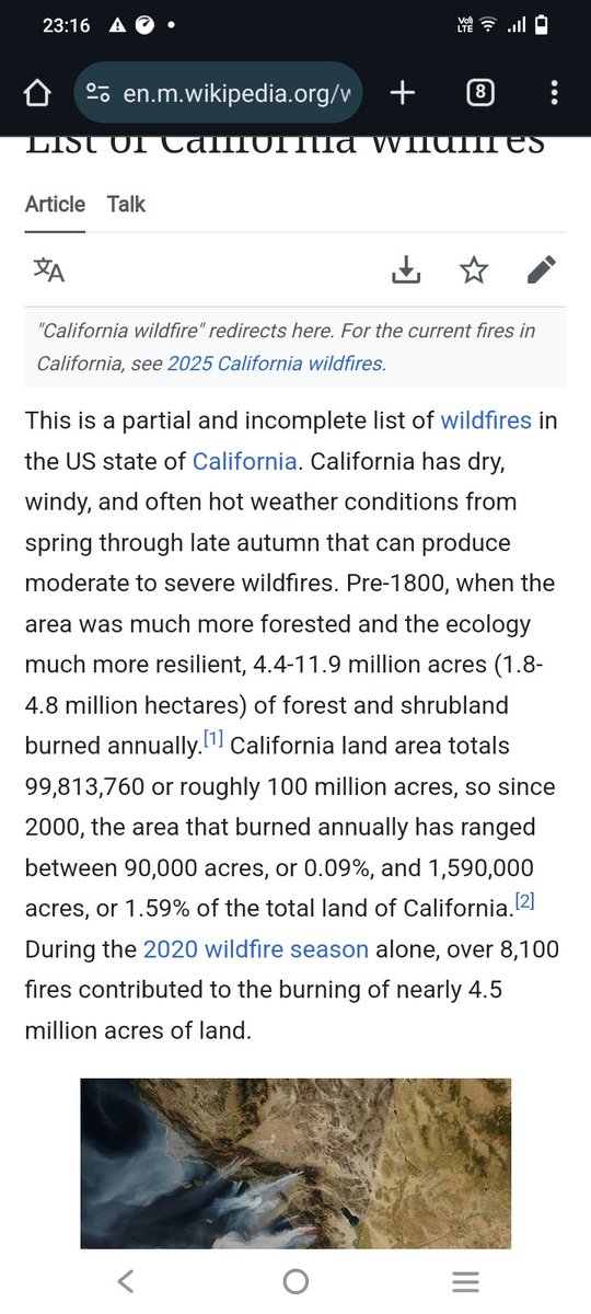 cluthasongs's tweet photo. @WeatherProf Another climate lie
200 years ago 4-11 million acres a year burnt in CALIFORNIA https://t.co/9FLN2OaI1Y