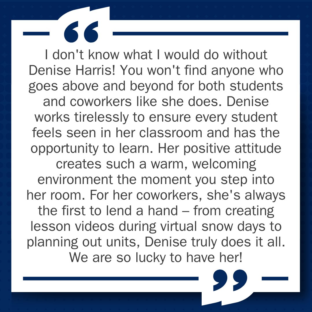 NKC Schools (@nkcschools) on Twitter photo SHOUT OUT to Denise Harris, a teacher at <a href="/Eastgate6NKC/">Eastgate6thGradeCenter</a>! Denise ensures every student feels seen and supported in her classroom. For her colleagues, Denise is always ready to lend a hand. Her positivity and diligence make her an incredible #NKCChampion! SHOUT OUT to Denise Harris, a teacher at <a href="/Eastgate6NKC/">Eastgate6thGradeCenter</a>! Denise ensures every student feels seen and supported in her classroom. For her colleagues, Denise is always ready to lend a hand. Her positivity and diligence make her an incredible #NKCChampion!