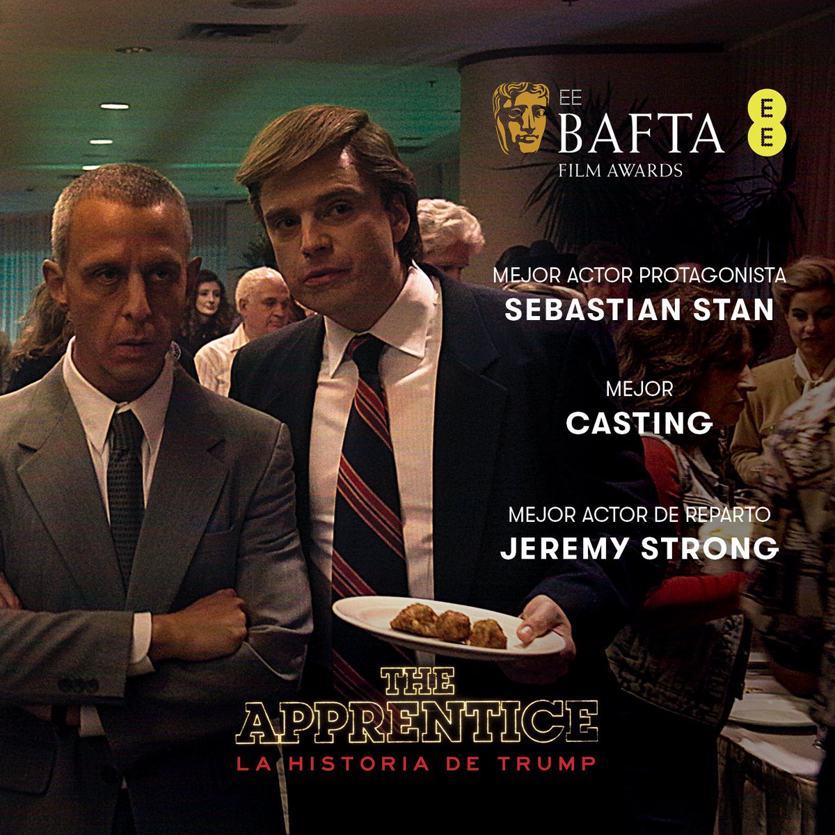 FilmsVertigo's tweet photo. ¡Tres películas en los #EEBAFTAs! ✨

📍AÚN ESTOY AQUÍ - Mejor película de habla no inglesa. Estreno: 21 febrero.

📍THE LAST SHOWGIRL - Jamie Lee Curtis mejor actriz de reparto. Estreno: 14 marzo.

📍THE APPRENTICE - Mejor Casting, con Sebastian Stan y Jeremy Strong nominados. https://t.co/TtpyTvYzrw