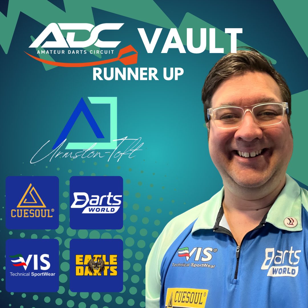 A great night at Foresters Arms runner up in the <a href="/dartscircuit/">ADC - Amateur Darts Circuit</a> Vault event. Thanks to <a href="/CUESOUL2014/">CUESOUL</a>  <a href="/Darts_World/">Darts World Magazine</a> <a href="/VIS_Sportwear/">VIS SportWear</a> and <a href="/EagleDarts1/">Eagle Darts</a>  for all the support. On to the next one!