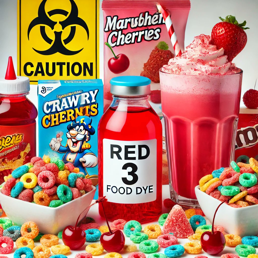 BREAKING: The FDA bans Red 3, a food dye linked to cancer. 🚨

It’s still found in thousands of products like candy, cereals, fruit cocktail cherries, and strawberry milkshakes. 🍒🥤