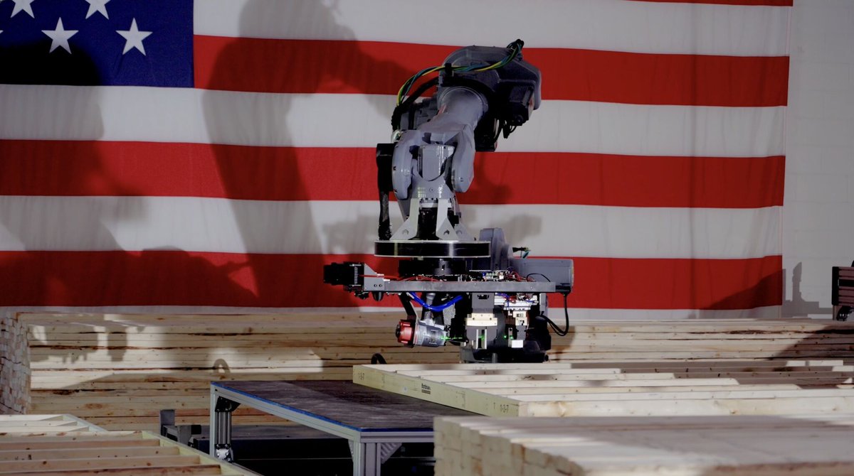 cbames's tweet image. This is the future of home building.
At BotBuilt we build homes with robots. Every day robots are picking up raw lumber, cutting it, and nailing it to produce affordable housing. Over the coming months I'll be walking through the BotBuilt process. Our goal is to make your next…