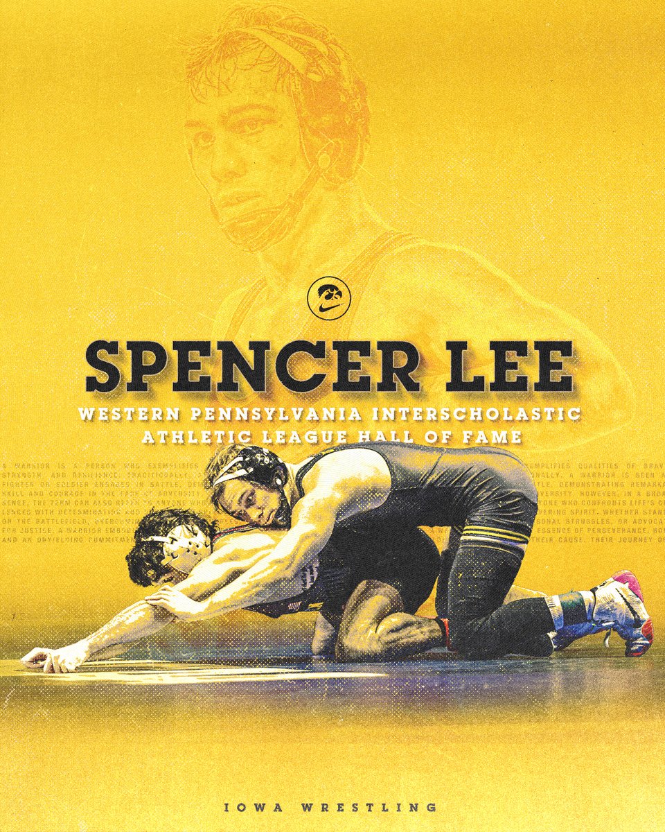 𝑯𝒂𝒍𝒍 𝒐𝒇 𝑭𝒂𝒎𝒆𝒓

Congratulations to <a href="/LeeSpencerlee36/">Spencer Lee</a> on being named to the WPIAL Hall of Fame Class of 2025! 

#Hawkeyes