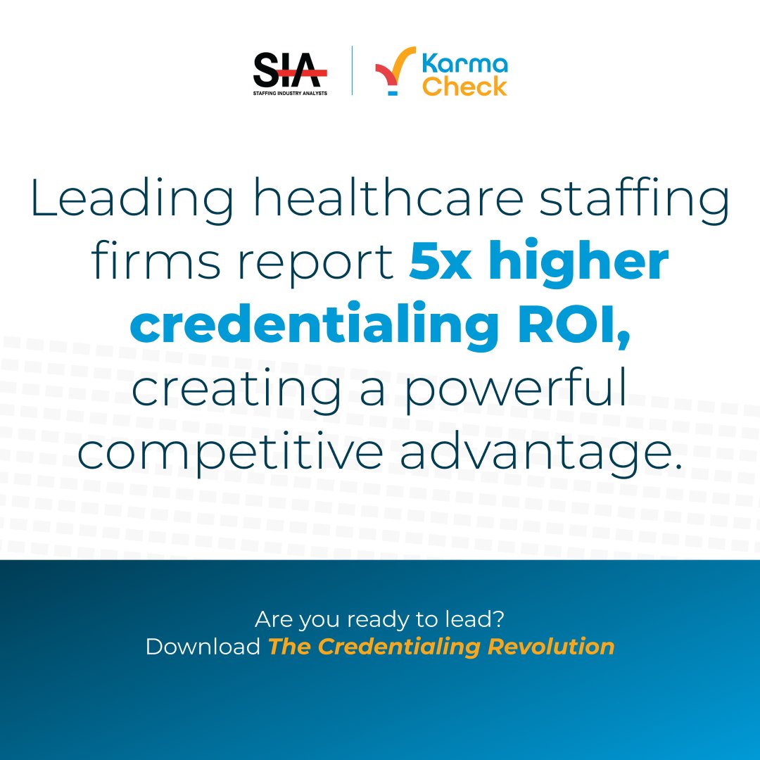 Credentialing innovation is a must-have for staying competitive in 2025. 🚀 

Top-performing #HealthcareStaffing firms are achieving 5x higher credentialing ROI — placing candidates faster and boosting retention.