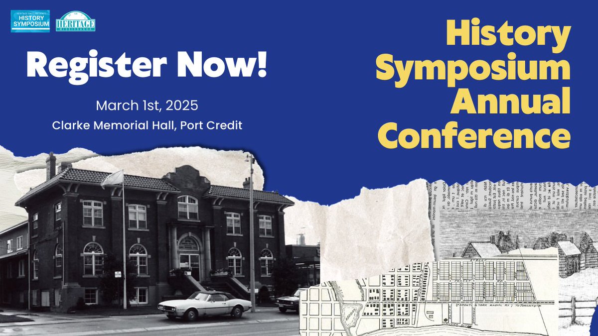 HeritageMssauga's tweet photo. 🚨 Time is Running Out – Have You Registered Yet? 🚨  

The 2025 @HistorySymposium is happening SAT MAR 1st at Clarke Memorial Hall, Mississauga!

Spots are filling up fast – secure yours now! ⏳ Tag a friend and register today!  

🔗 Sign up here: https://t.co/fplykq2Aa5 https://t.co/OFi0WT6btA