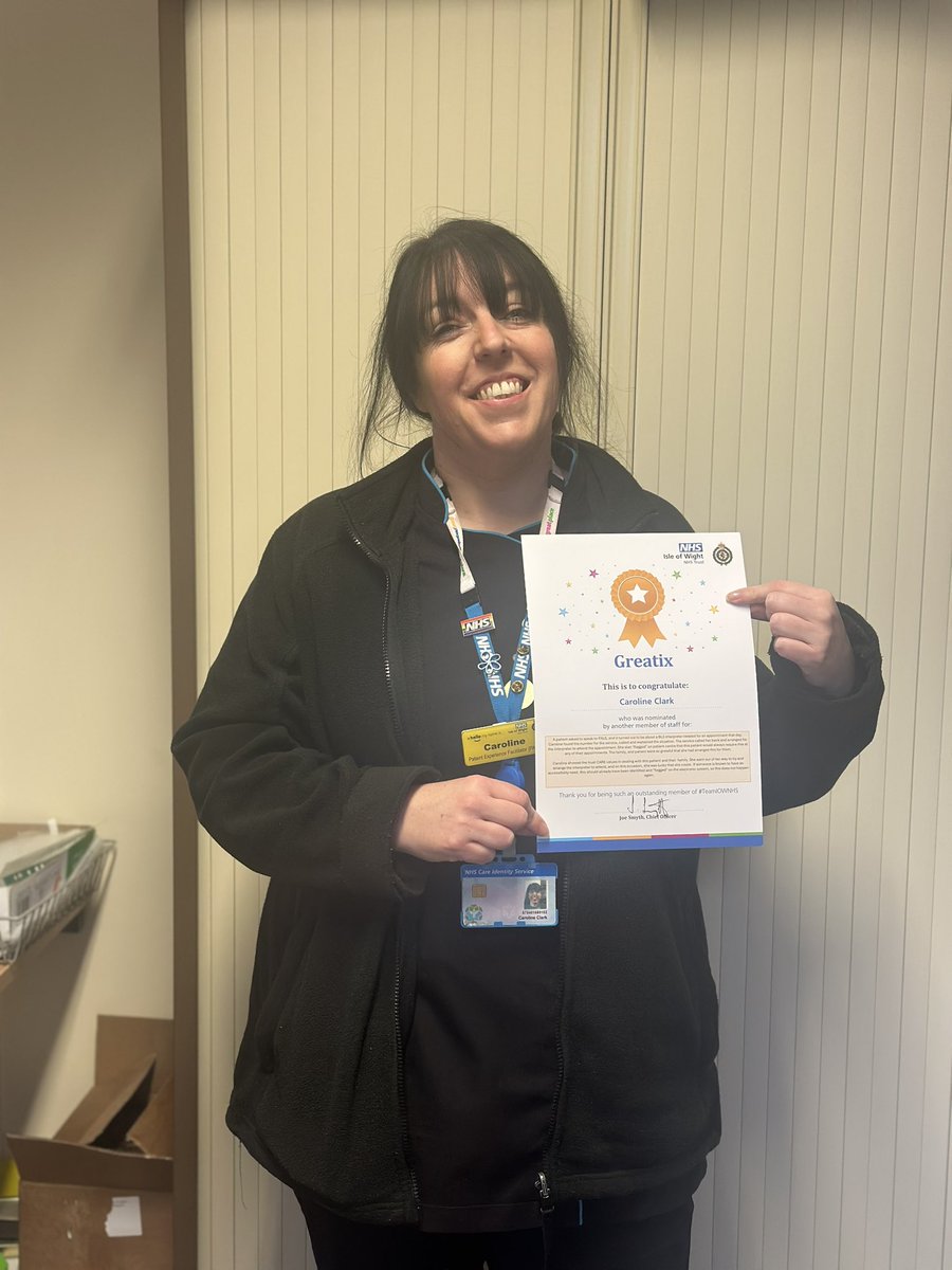 Congratulations to Caroline in PALS <a href="/IOWNHS/">Isle of Wight NHS Trust</a> who received a Greatix today for demonstrating how she truly lives and works to our CARE values. Well done and thank you for all you do!