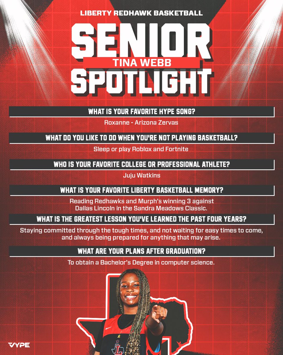 redhawk_bbclub's tweet image. Senior Spotlight 🔦Tina Webb