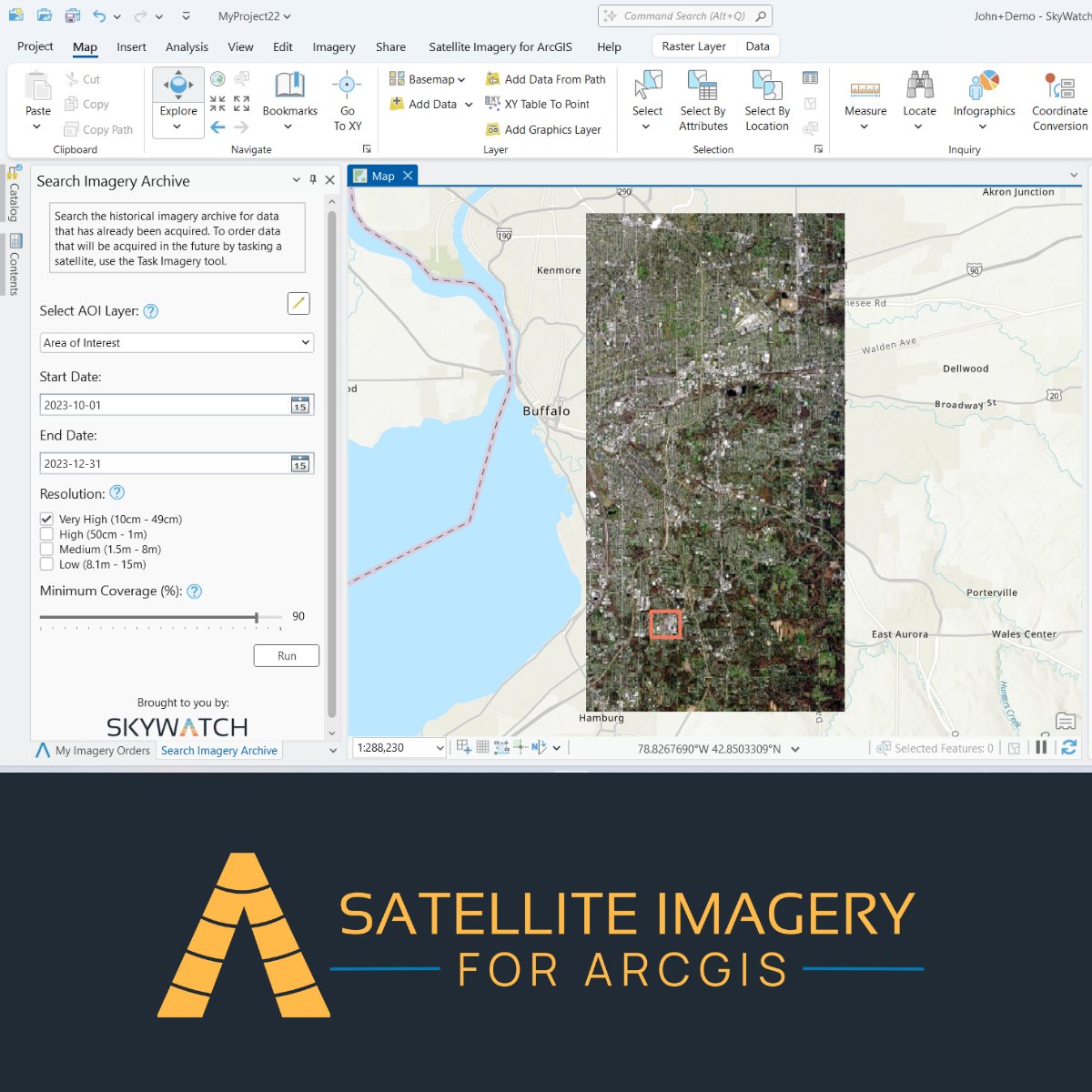 We're kicking off 2025 with a feature-packed new version of our Satellite Imagery for #ArcGIS Pro add-in. 

Log in with your @Esricredentials, gain enhanced financial insights, and access archive data from @Maxar, all within ArcGIS Pro.

Learn more 👉hubs.li/Q032Hbpw0