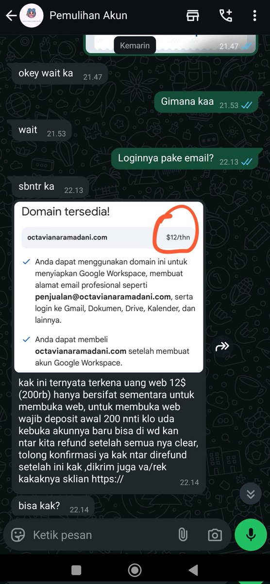octviana04's tweet photo. Jadi kan gue nyari jasa pemulihan akun, lha nemu akun ini, tapi kok berbelit belit, disuruh berkali-kali tf, gobloknya gue percaya aja https://t.co/31F2pjjlev