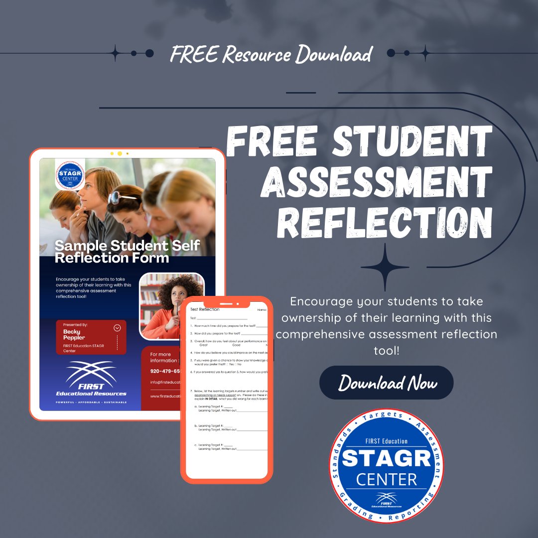1stEdResources's tweet image. Empower students to own their learning! 🎯

Download this FREE Student Self-Reflection Form to help them reflect, grow, and succeed.

📥 bit.ly/4fUNTym

#StudentOwnership #SelfReflection #EdResources #STAGR
