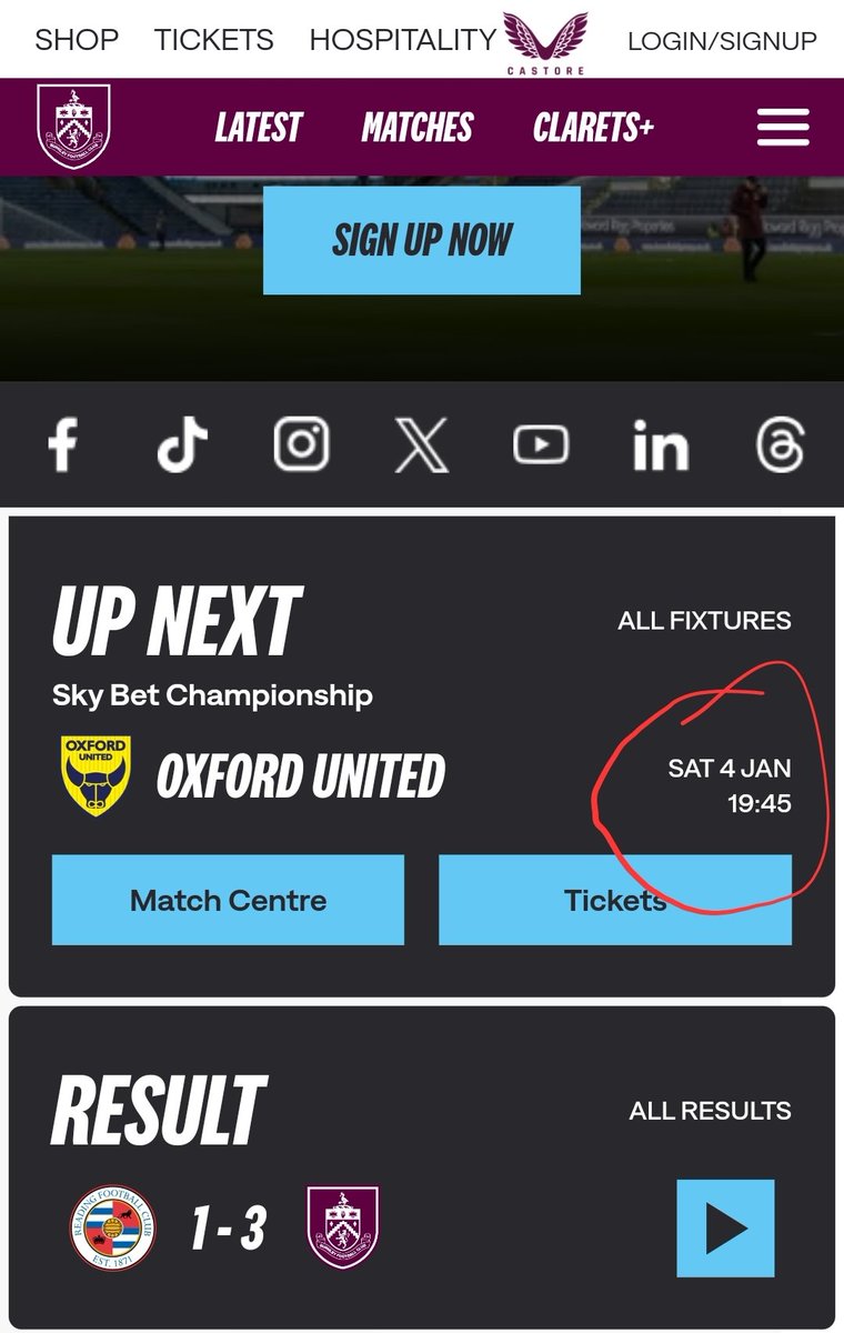 barlickdave's tweet photo. @BurnleyOfficial  Think you got the new date for Oxford game wrong on your website...🙈 https://t.co/BFEeGBiLBa