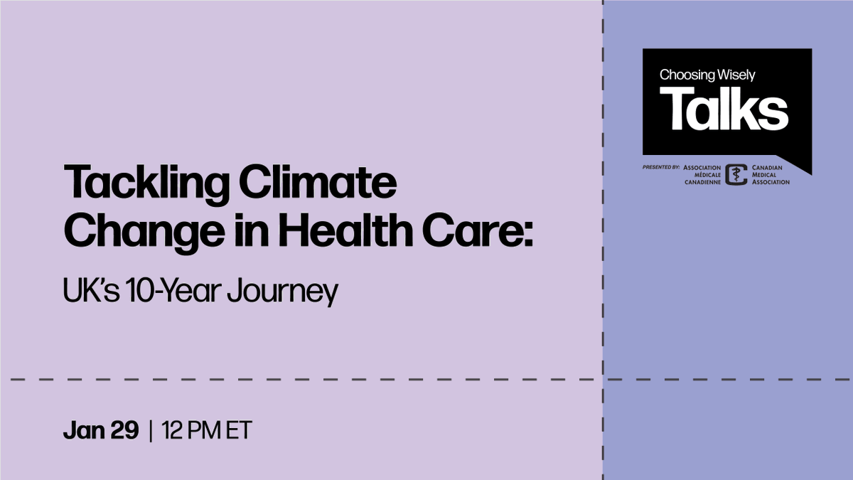 ChooseWiselyCA's tweet photo. Join us at #CWTalks on January 29 at 12 p.m. ET for a discussion on tackling climate change! Experts from @SusHealthcare will share lessons learned from a decade of environmentally sustainable QI efforts in the UK. 🇬🇧🌎
 Register now: https://t.co/oN2cYkTLP8 https://t.co/BL58YF93wd