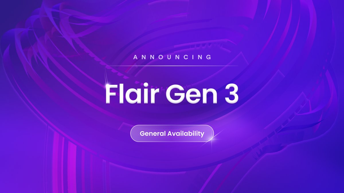 burstcommerce's tweet image. Flair Gen 3 is now available to all customers 🥳