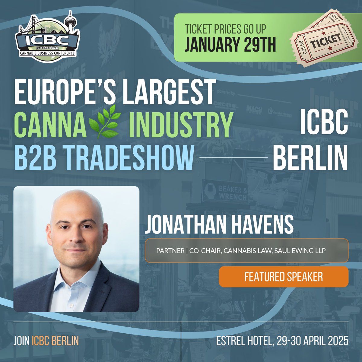 Looking forward to seeing friends old &amp; new at <a href="/IntlCBC/">ICBC</a> in #Berlin this April, where I'll be speaking on a #cannabis #regulatory landscape panel.

Please be sure to use the link below for 25% off your conference registration.

Hope to see you there!

lnkd.in/eq2mQbSK