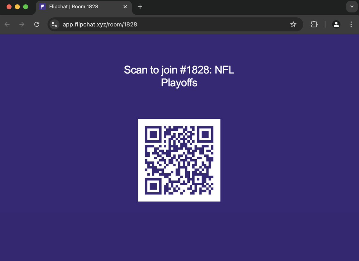 flipchat_app's tweet image. Also, if you open a link on desktop you’ll get a downloadable QR code.

Something we’re keen to see people try out is setting up a Flipchat room for an in-person event and using QR codes to let attendees join.

We'll be giving out @getcode Cash Links for example videos shared.