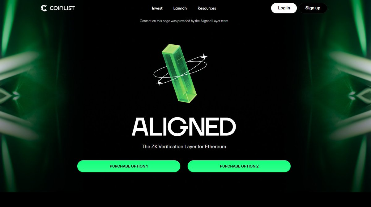 ✨ $ALIGN token ön satışı Coinlist'e geldi!

Ön satış bugün saat 20:00'de başlayacak ve coinler 2 opsiyon şeklinde $0.03 ve $0.04 dolardan satılacak.

Gün içinde incelemesini detaylıca yapacağım. 

Ön Satış Detayları: coinlist.co/aligned ✅