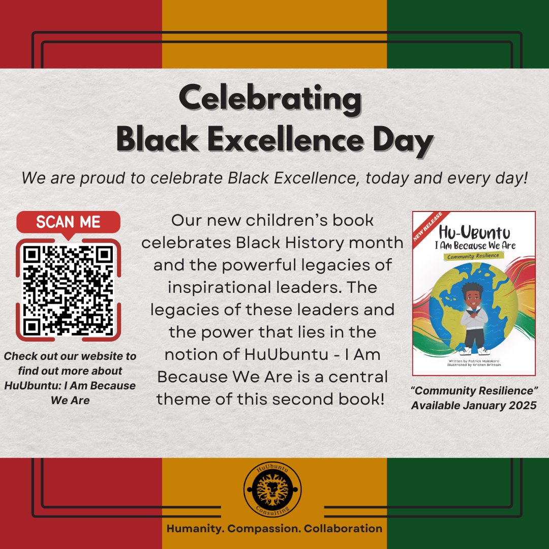 As a Black author, I am proud to celebrate Black Excellence Day!
This month is special as we launch the second book in our HuUBuntu Children's book series.
Inspired by an exploration of his family history, Pana, the main character in the book, discovers how his grandmother, great