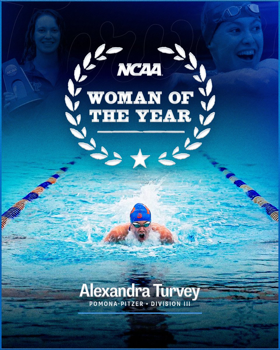 NCAA's tweet photo. Alexandra Turvey is the 2024 #NCAA Woman of the Year! 🏆

From @NCAADIII's @Sagehens as a 21-time All-American to publishing scientific journals, what can't she do! 💪

#NCAAWOTY | 🔗 https://t.co/NK4Hfk3rHc https://t.co/C3G6T0gxJH