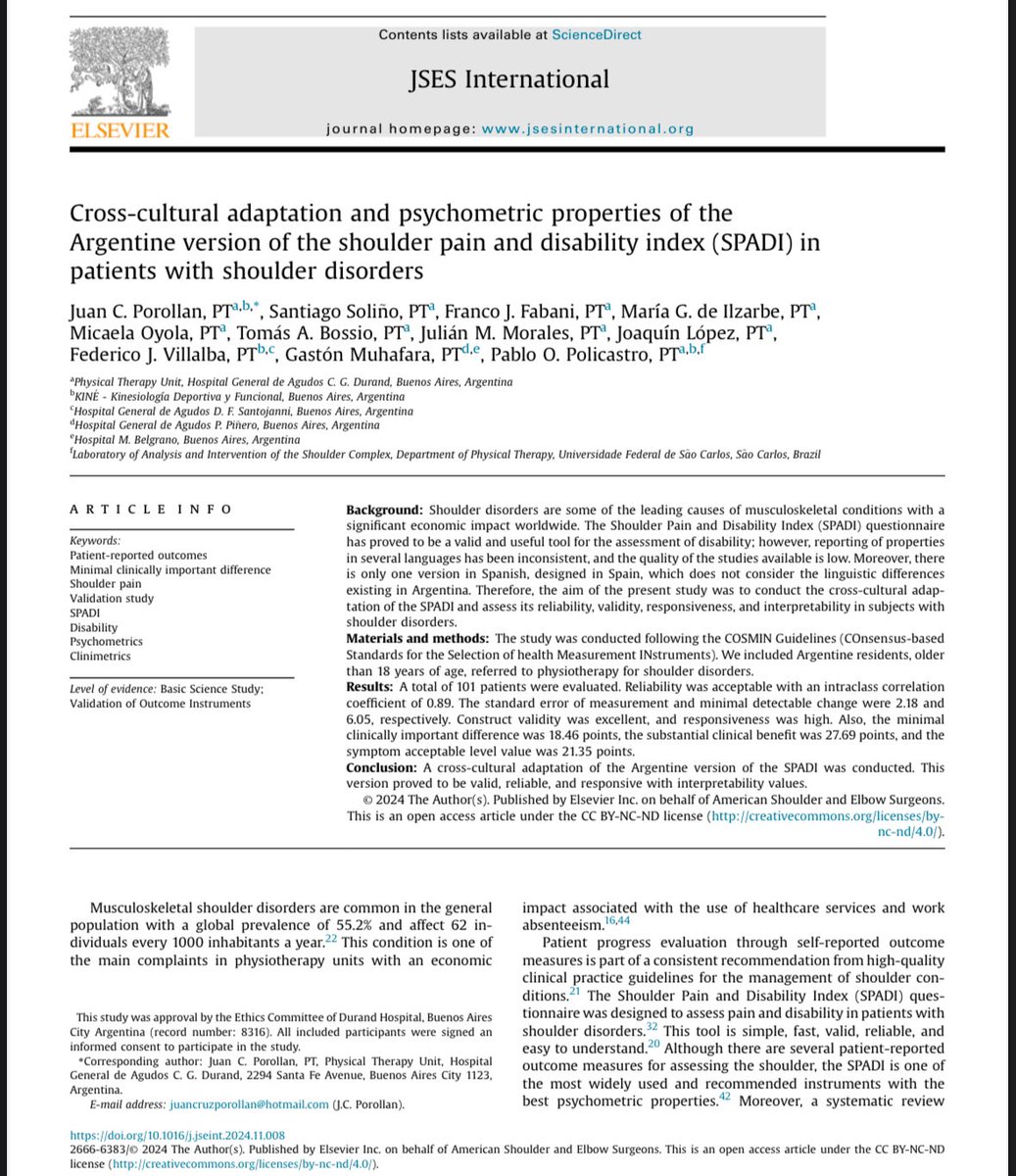 SPADI 🇦🇷 is just published and ready to be used in all shoulder patients.

Download here: kwnsfk27.r.eu-west-1.awstrack.me/L0/https:%2F%2…

Thanks to all who supported us in this research!!