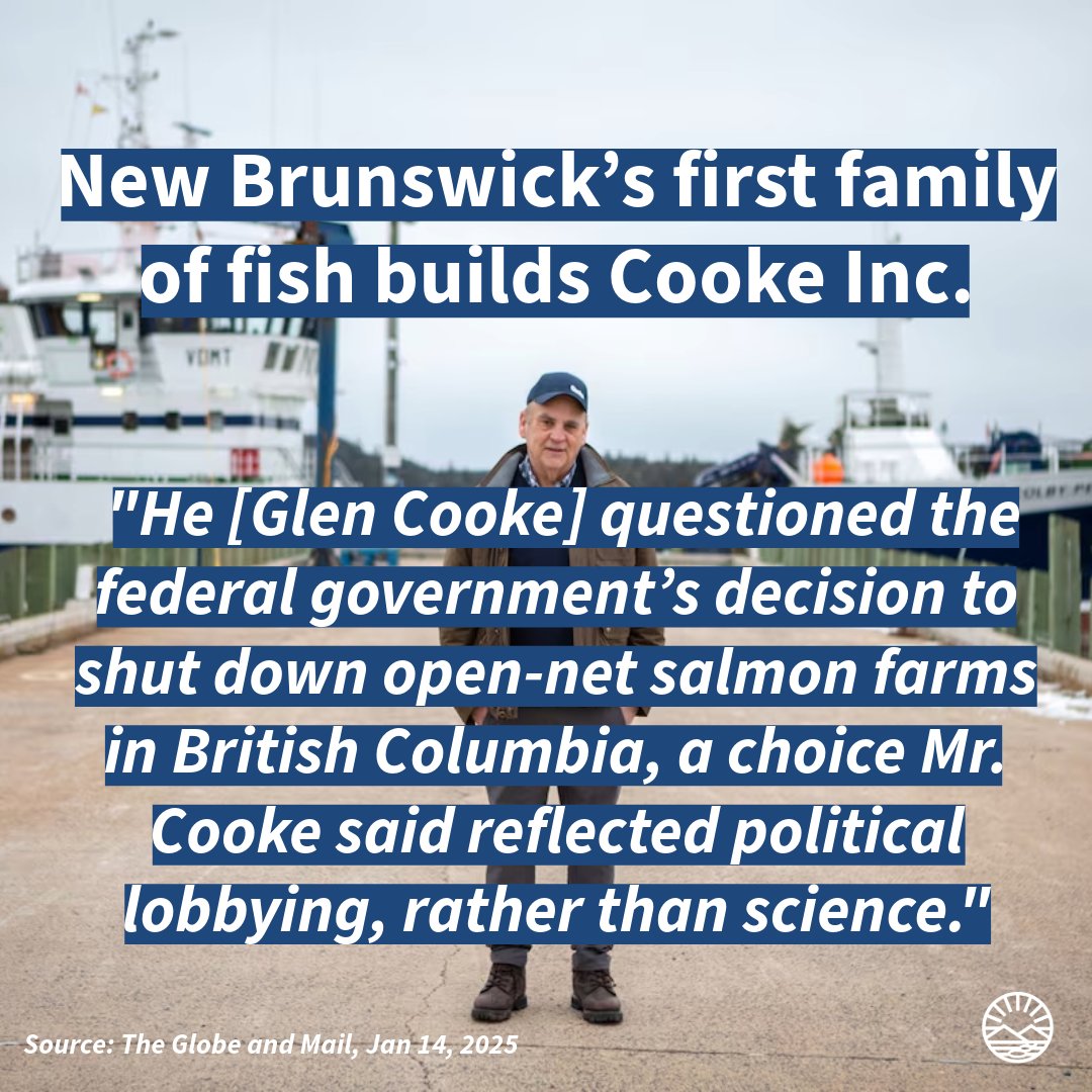 BCSalmonFarmers's tweet image. In a recent Globe and Mail article featuring Cooke Aquaculture&apos;s CEO, Glen Cooke, expresses his view that aquaculture will be a key supplier of food for a planet facing the challenges of climate change and questions the federal government’s decision to shut down salmon farms in…