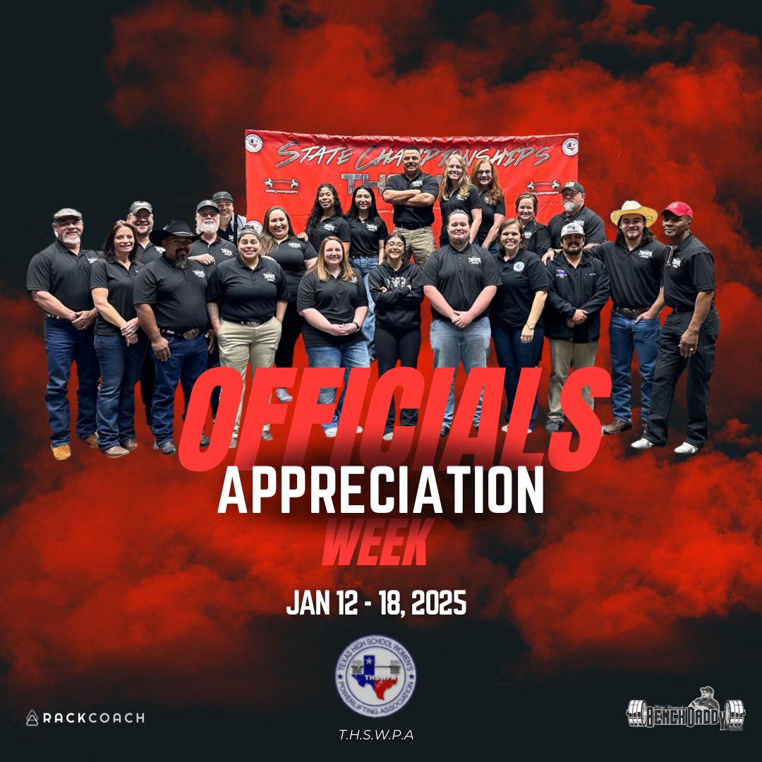 thswpa's tweet photo. It’s Winter Officials Appreciation Week! 

In every powerlifting meet, there's a crucial group of individuals who ensure the integrity, fairness, and safety of the competition: the Judges.

Thank you to every powerlifting judge out there.

#THSWPA  #Strength #PowerliftingJudge https://t.co/BTfOIkLhxj