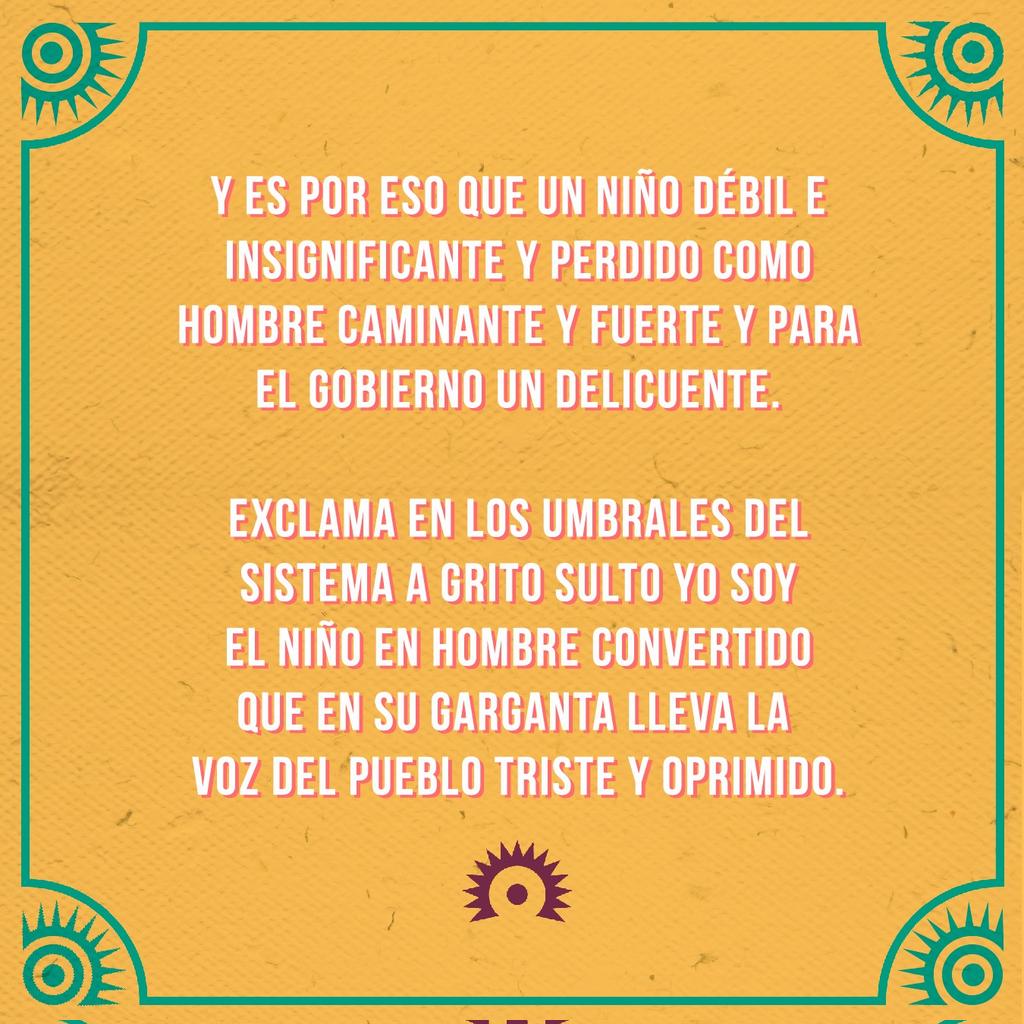 Recordamos a Manuel Gustavo Chacón con uno de sus poemas, letras que reposan en la memoria colectiva de los pueblos en su lucha por la liberación.

A 37 años de su desaparición física no olvidamos y decimos: #ChacónVive !

🧵