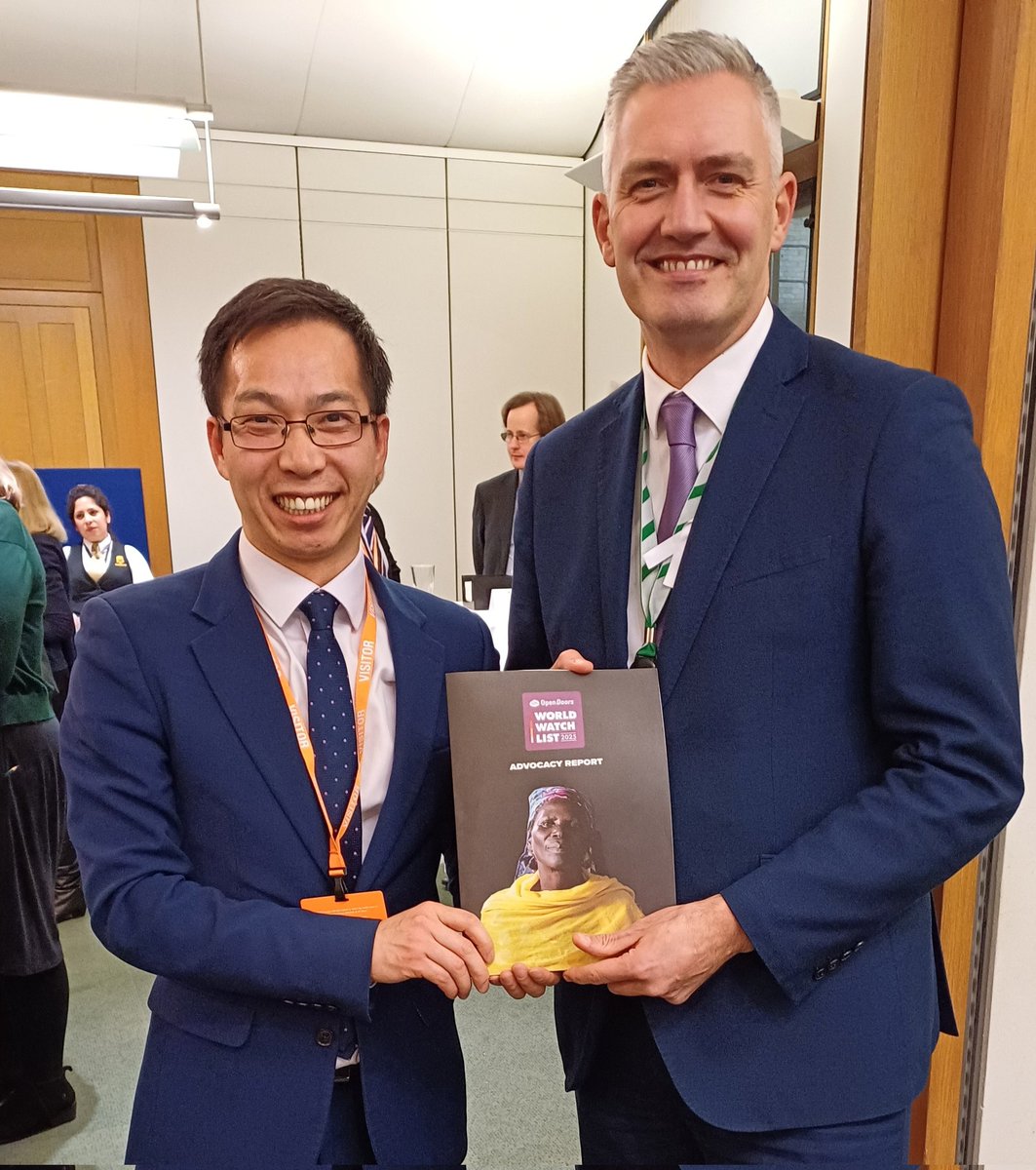 Timothycho08's tweet photo. Launch of the 2025 Open Doors UK World Watch List in Parliament, with Fiona Bruce and David Smith MP, former and incumbent UK Special Envoy for Freedom of Religion or Belief. #OpenDoorsUK #WorldWatchList #NorthKoreaNo1 https://t.co/uumXiKxJXX