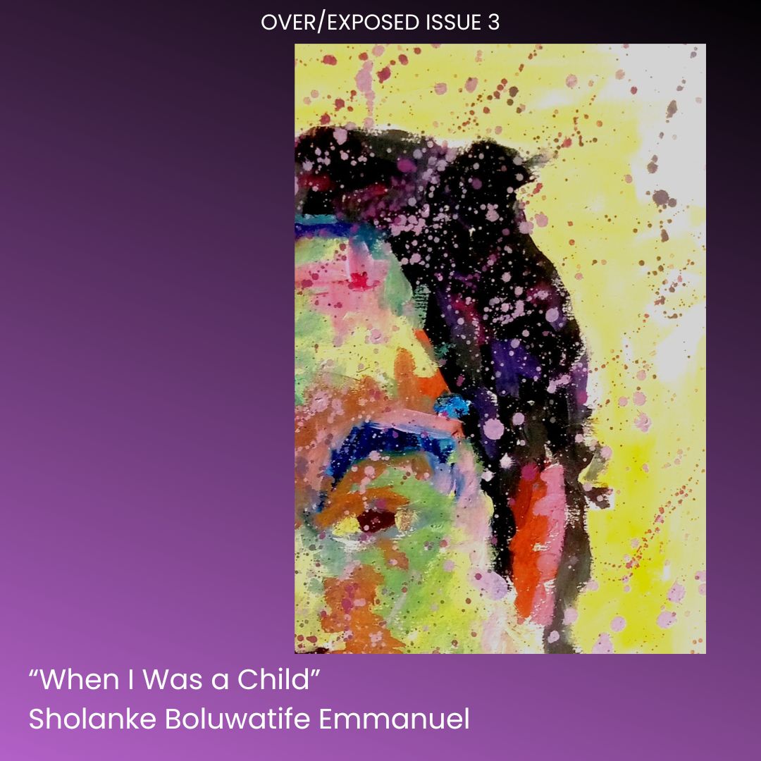 overexposedlit's tweet image. See this SNEAK PEEK of Sholanke's visual art, where he "aimed to distill the essence of childhood's fleeting moments, preserving the warmth and security of youth in a delicate, dreamlike portrayal."