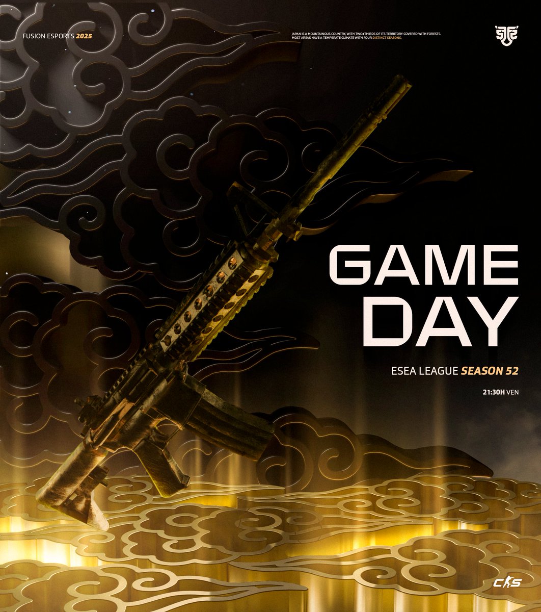 GAME DAY 💥 | #CS2 
🚨 Esea League Season 52 

Todo listo en el server para nuestro match 🤟🏼
🆚 CartoonxCrushez
⏱️ 9:30pm 🇻🇪 | 8:30pm 🇨🇴

#FeelTheFusion