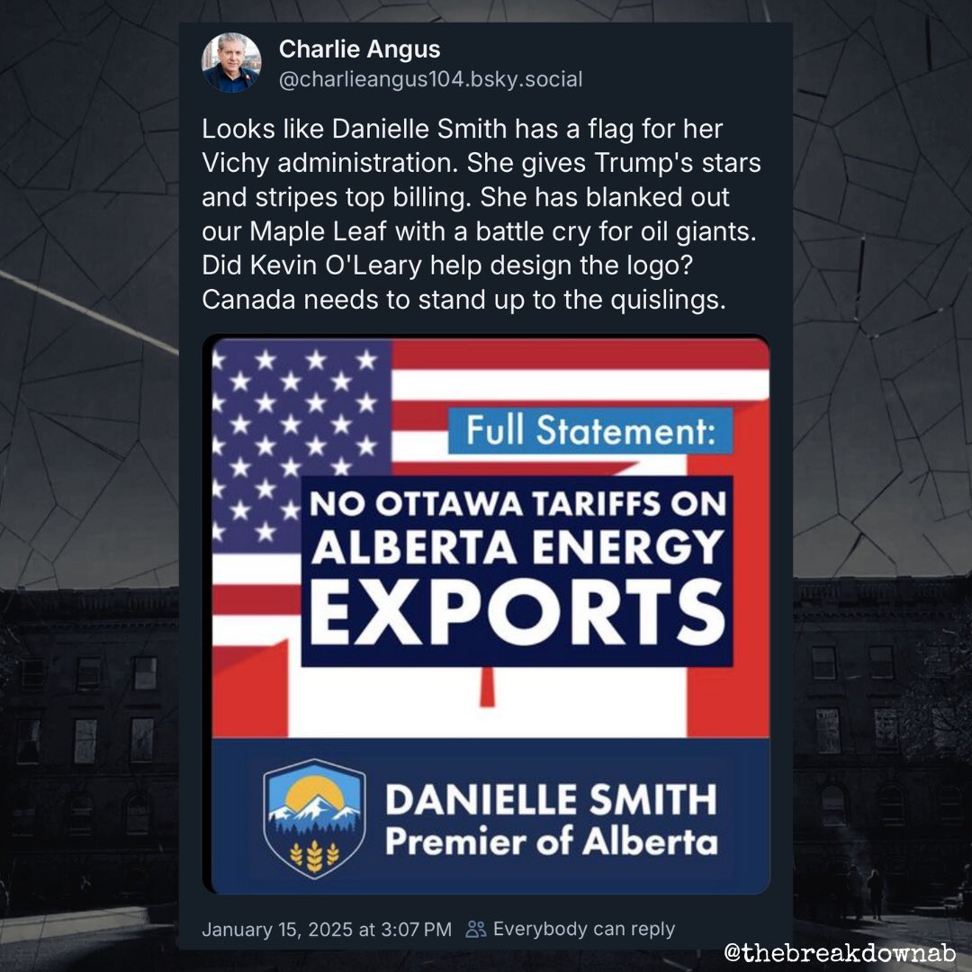 She blocked out the maple leaf. 

#abpoli #ableg #cdnpoli